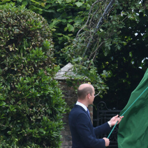 Le prince William, duc de Cambridge, et son frère Le prince Harry, duc de Sussex, se retrouvent à l'inauguration de la statue de leur mère, la princesse Diana dans les jardins de Kensington Palace à Londres, le 1er juillet 2021. Ce jour-là, la princesse Diana aurait fêté son 60 ème anniversaire.