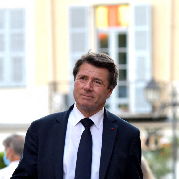 Christian Estrosi, le maire de Nice, a tenu son dernier meeting de campagne à Nice, dans le cadre des prochaines élections régionales et départementales. Le 24 juin 2021. © Bruno Bebert / Bestimage