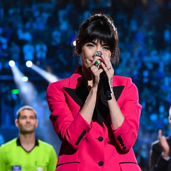 Nolwenn Leroy fait le show d'avant-match des légendes, France98 contre une sélection FIFA 98 à la U Arena à Nanterre, France, le 12 juin 2018. France98 a gagné 3-2. © Bestimage 