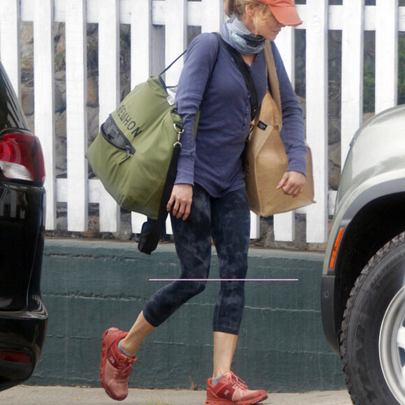Renée Zellweger arrive au domicile de son compagnon Ant Anstead. Los Angeles, le 3 juillet 2021.