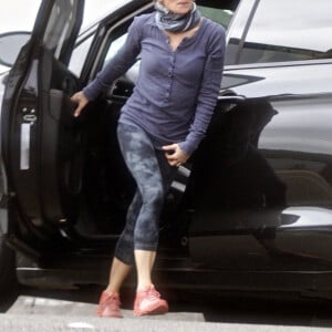 Renée Zellweger arrive au domicile de son compagnon Ant Anstead. Los Angeles, le 3 juillet 2021.