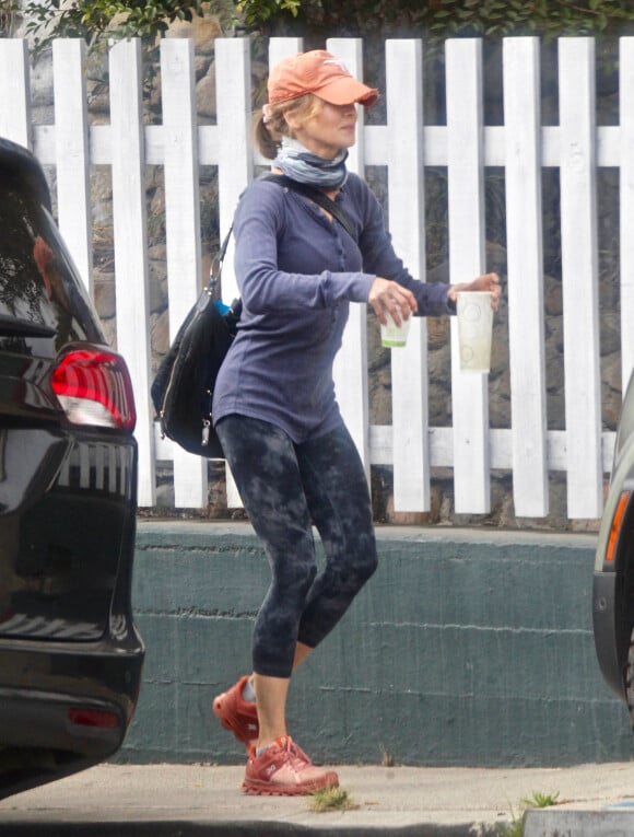 Renée Zellweger arrive au domicile de son compagnon Ant Anstead. Los Angeles, le 3 juillet 2021.