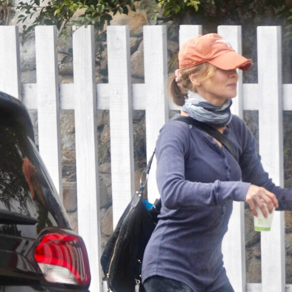 Renée Zellweger arrive au domicile de son compagnon Ant Anstead. Los Angeles, le 3 juillet 2021.