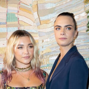 Florence Pugh et Cara Delevingne assistent au défilé Christian Dior (collection Haute Couture automne-hiver 2021-2022) au Musée Rodin. Paris, le 5 juillet 2021. ©Olivier Borde / BestImage