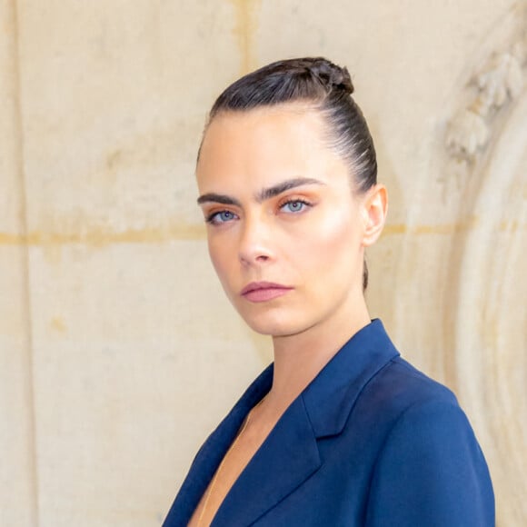 Cara Delevingne assiste au défilé Christian Dior (collection Haute Couture automne-hiver 2021-2022) au Musée Rodin. Paris, le 5 juillet 2021. ©Olivier Borde / BestImage