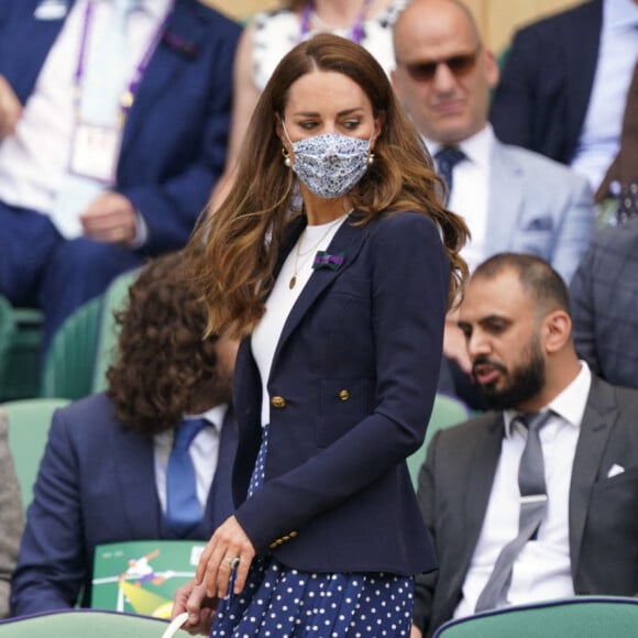 Catherine (Kate) Middleton, duchesse de Cambridge assiste à la cinquième journée de Wimbledon au All England Lawn Tennis and Croquet Club à Londres, Royaume Uni.