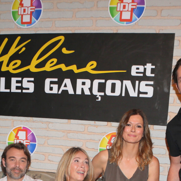 Philippe Vasseur, Laure Guilbert, Patrick Puydebat, Hélène Rollès, Laly Meignan, Sébastien Roch, Cathy Andrieu - 25 ans de la série "Hélène et les garçons" au siège de JLA Groupe à La Plaine Saint-Denis, le 18 mai 2017. © CVS/Bestimage