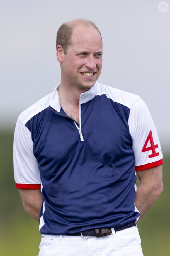 Le prince William, duc de Cambridge, participe à la Out-Sourcing Inc. Royal Charity Polo Cup 2021, au Guards Polo Club à Windsor, Royaume Uni, le 9 juillet 2021.