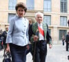 Jean D'Ormesson et sa femme Françoise Beghin - Cérémonie d'intronisation de Dany Laferrière à l'Académie Française à Paris le 28 mai 2015.