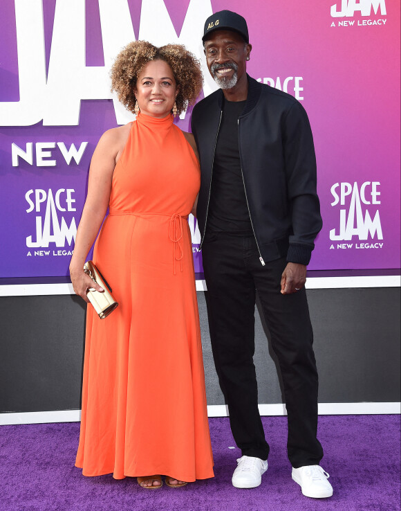 Don Cheadle et sa femme Bridgid Coulter à la World Premiere de Space Jam: A New Legacy à Los Angeles, le 12 juillet 2021