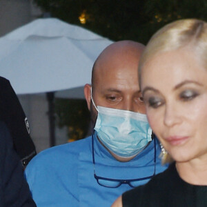 Emmanuelle Beart arrive au dîner "Chopard" lors du 74ème Festival International du Film de Cannes, le 15 juillet 2021.  Celebrities seen arriving at The Chopard Dinner Party during The 74th Annual Cannes Film Festival 2021 