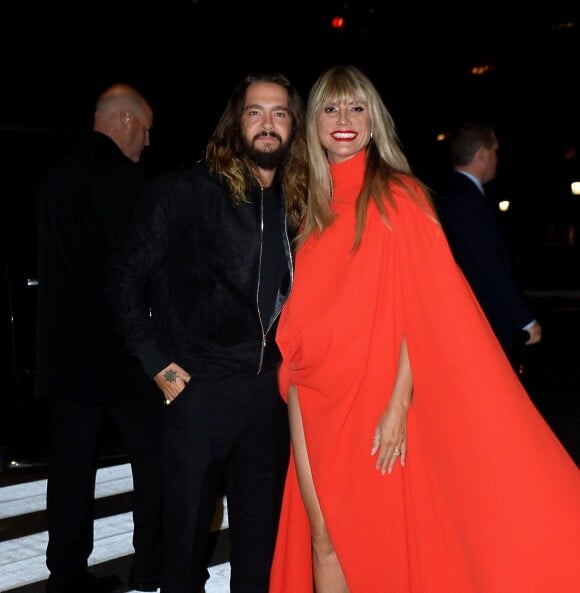 Tom Kaulitz et sa femme Heidi Klum lors de la Fashion Week de New York, le 6 septembre 2019.