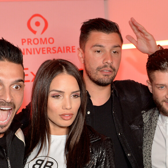 Julien Tanti et sa compagne Manon Marsault, Kevin Guedj, Paga (Anthony Paggini Neuron) - Soirée du 9ème anniversaire du site en ligne "AliExpress.com" à Paris le 28 mars 2019. © Veeren/Bestimage