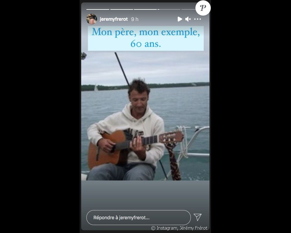 Jérémy Frérot présente son père sur Instagram. Le 20 juillet 2021.