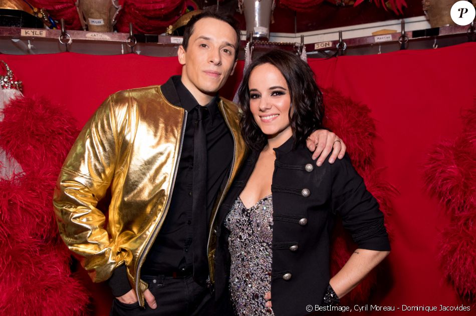 Exclusif - Grégoire Lyonnet et Alizée - Backstage de l'émission "Tous au Moulin Rouge pour le sidaction" au Moulin Rouge à Paris le 20 mars 2017. L'émission sera diffusée sur France 2 le samedi 25 mars à 21h00. © Cyril Moreau - Dominique Jacovides / Bestimage