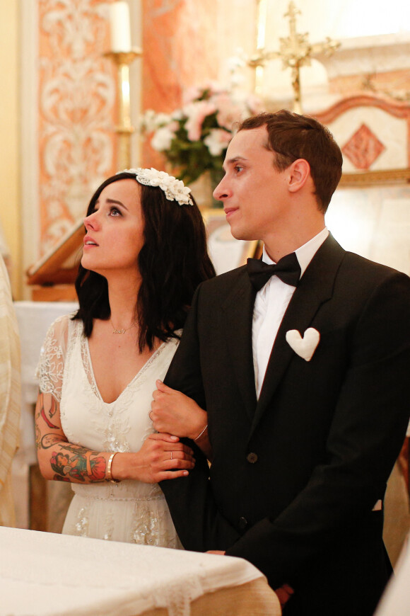 Exclusif - Prix spécial - Mariage religieux en l'église de Villanova d' Alizée et Grégoire Lyonnet - Villanova le 18 juin 2016 © Olivier Huitel - Olivier Sanchez / Bestimage - Crystal