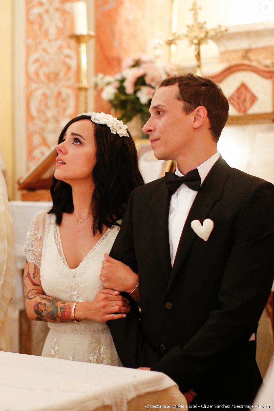 Exclusif - Prix spécial - Mariage religieux en l'église de Villanova d' Alizée et Grégoire Lyonnet - Villanova le 18 juin 2016 © Olivier Huitel - Olivier Sanchez / Bestimage - Crystal