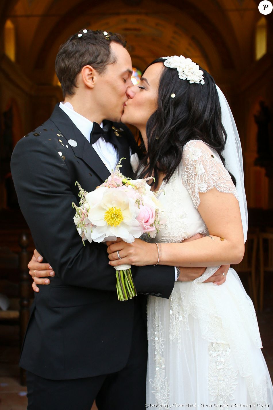 Exclusif - Prix spécial - Mariage religieux en l'église de Villanova d' Alizée et Grégoire Lyonnet - Villanova le 18 juin 2016 © Olivier Huitel - Olivier Sanchez / Bestimage - Crystal