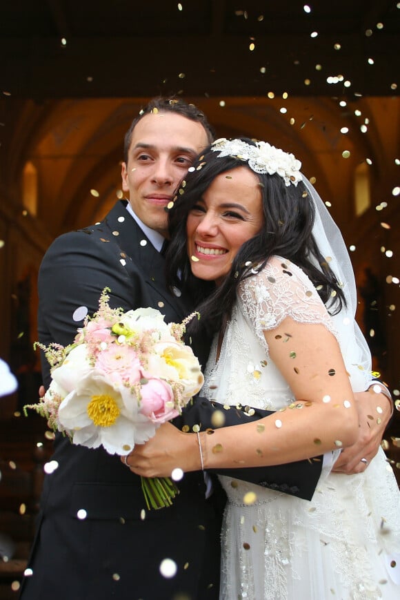 Exclusif - Mariage religieux en l'église de Villanova d' Alizée et Grégoire Lyonnet - Villanova le 18 juin 2016 © Olivier Huitel - Olivier Sanchez / Bestimage - Crystal