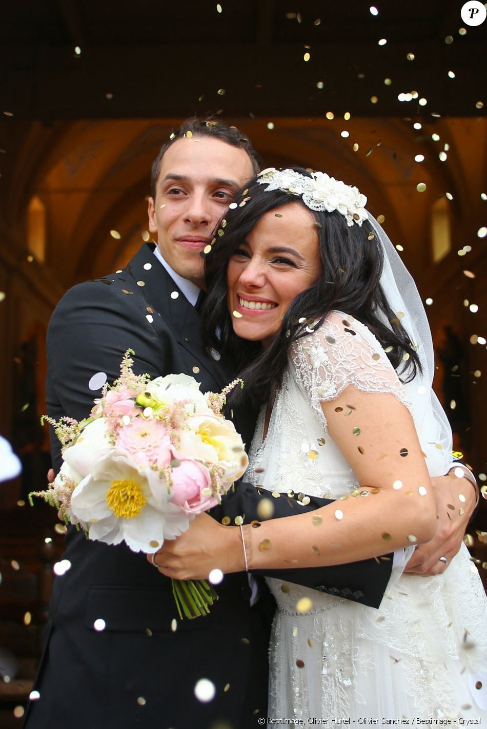 Exclusif - Mariage religieux en l'église de Villanova d' Alizée et Grégoire Lyonnet - Villanova le 18 juin 2016 © Olivier Huitel - Olivier Sanchez / Bestimage - Crystal