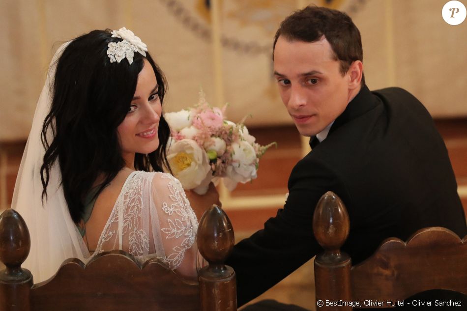 Exclusif - Mariage religieux en l'église de Villanova d' Alizée et Grégoire Lyonnet - Villanova le 18 juin 2016 © Olivier Huitel - Olivier Sanchez / Bestimage - Crystal