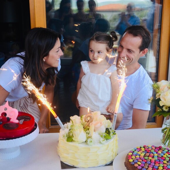 Renaud Lavillenie et sa femme Anais Poumarat fêtent les 2 ans de leur fille Iris.