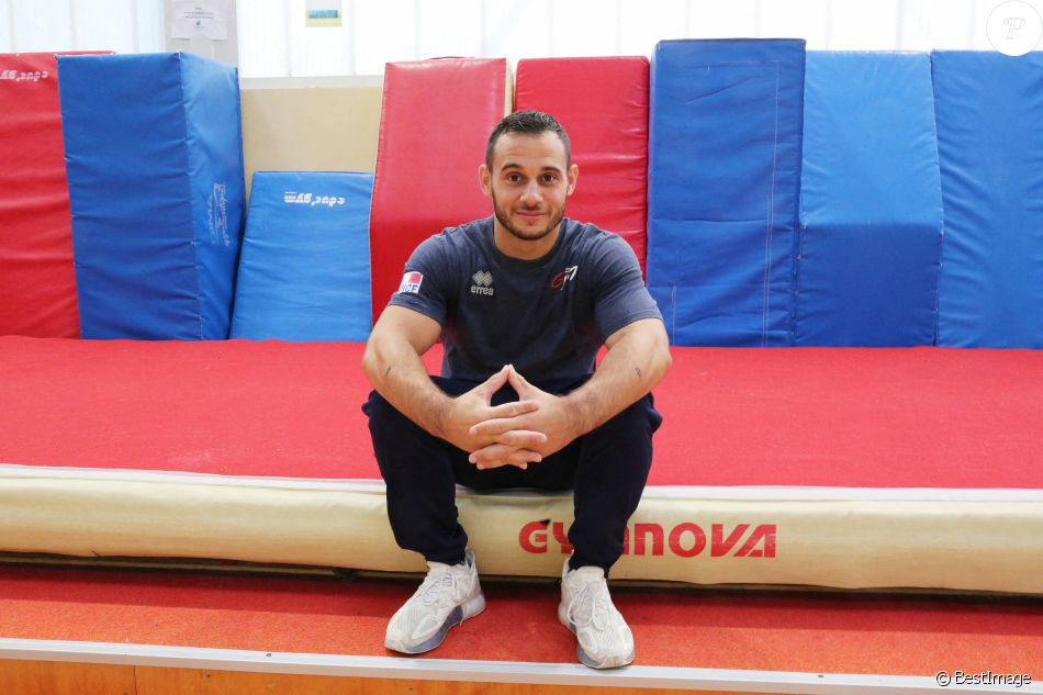 Samir Ait Said - Présentation médias de l'équipe de France de Gymnastique pour les Jeux Olympiques le 28 juin 2021. © Panoramic / Bestimage
