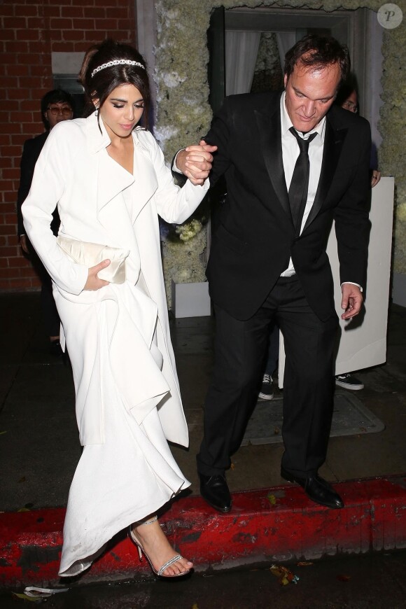 Mariage de Quentin Tarantino avec le mannequin Daniella Pick à Beverly Hills. Le 28 novembre 2018.