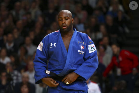Teddy Riner subit sa première défaite depuis 154 combats contre le japonais Kageura Kokoro lors du Paris Grand Slam Judo 2020 à l'Accord Hotels Arena à Paris, France, le 9 février 2020. © Gwendoline Le Goff/Panoramic/Bestimage