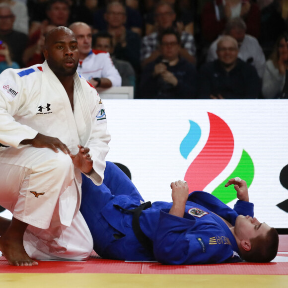 Teddy Riner (FRA) contre Stephan Hegyi (AUT) lors du Paris Grand Slam Judo 2020 à l'Accord Hotels Arena à Paris, France, le 9 février 2020. © Gwendoline Le Goff/Panoramic/Bestimage