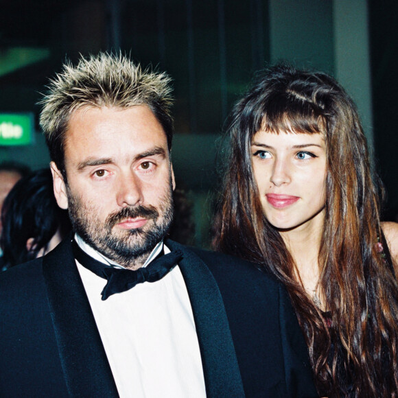 Archives- Luc Besson et Maïwenn lors des Césars.