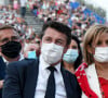 Christian Estrosi, le maire de Nice et sa femme Laura Tenoudji Estrosi lors du concert de Grand Corps Malade lors de la journée d'hommage aux victimes de l'attentat du 14 juillet 2016 à Nice. Nice, 14 juillet 2021. © Bruno Bebert/Bestimage