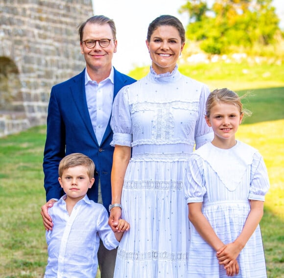 La famille royale de Suède célèbre le 44 ème anniversairede la princesse Victoria lors d'un concert au château de Borgholm sur l'île d'Oland, le 14 juillet 2021.