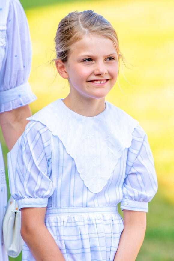 La princesse Estelle de Suède - La famille royale de Suède célèbre le 44 ème anniversairede la princesse Victoria lors d'un concert au château de Borgholm sur l'île d'Oland, le 14 juillet 2021.