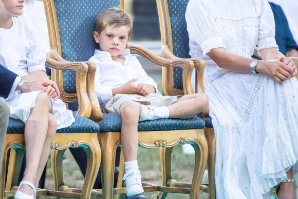 Prince Oscar - La famille royale de Suède célèbre le 44 ème anniversaire de la princesse Victoria lors d'un concert au château de Borgholm sur l'île d'Oland, le 14 juillet 2021.