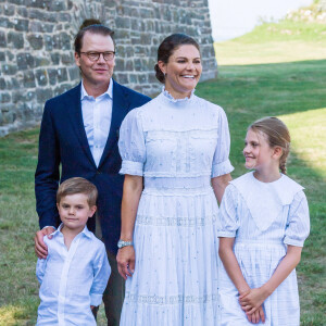 La princesse Victoria, le prince Daniel, la princesse Estelle, le prince Oscar - La famille royale de Suède célèbre le 44 ème anniversaire de la princesse Victoria lors d'un concert au château de Borgholm sur l'île d'Oland.