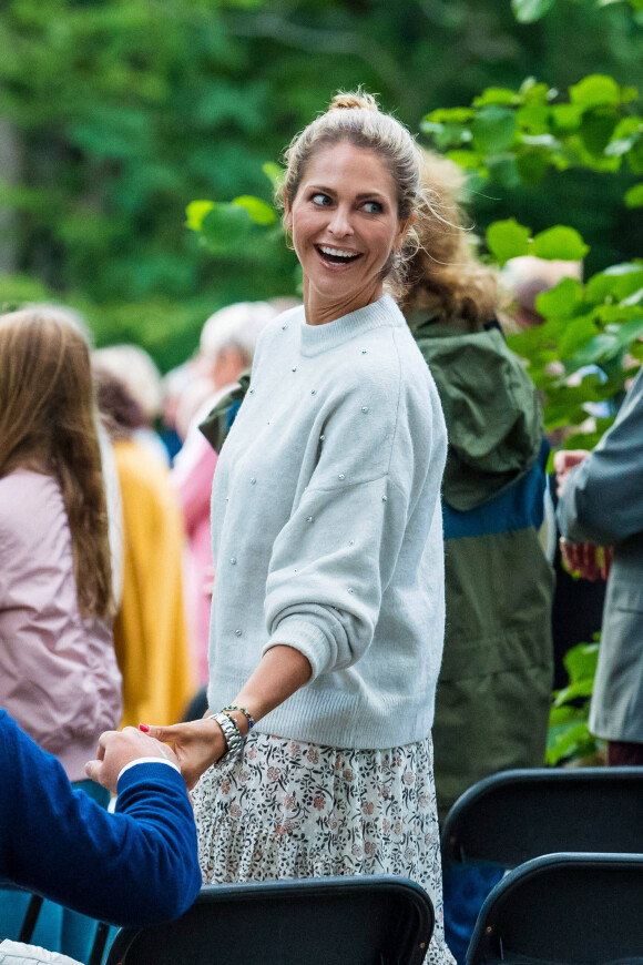 La princesse Madeleine de Suède - La famille royale suèdoise assiste au concert "Solliden Sessions" au château de Solliden à Borgholm, Suède, le 10 juillet 2021.