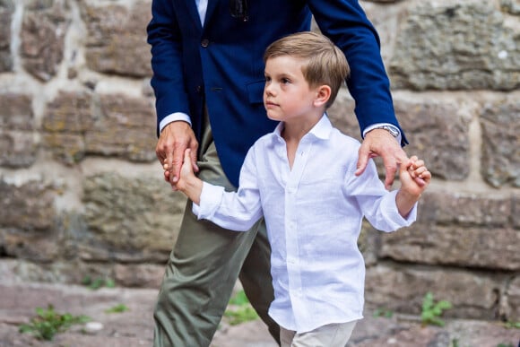 Le prince Oscar - La famille royale de Suède célèbre le 44 ème anniversaire de la princesse Victoria lors d'un concert au château de Borgholm sur l'île d'Oland, le 14 juillet 2021.