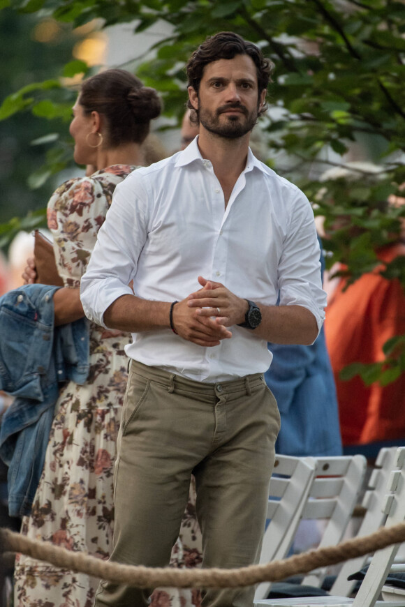 Le prince Carl Philip de Suède - La famille royale suèdoise assiste au concert "Solliden Sessions" au château de Solliden à Borgholm, Suède, le 13 juillet 2021.