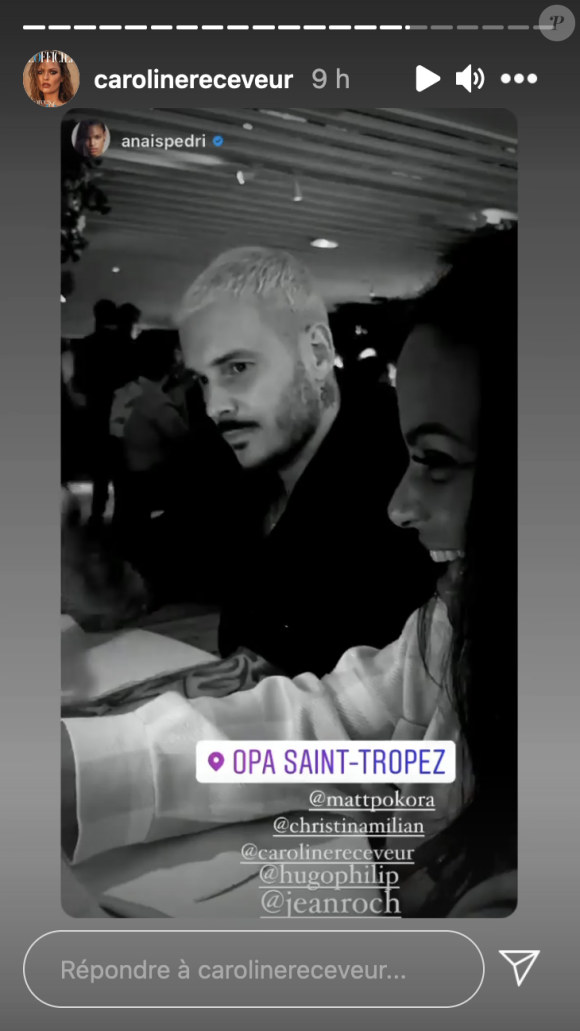 Caroline Receveur et Hugo Philip ont passé la soirée avec Matt Pokora et Christina Milian à Saint-Tropez - Instagram