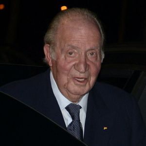 Le roi Juan Carlos d'Espagne à son arrivée aux obsèques de l'homme d'affaires mexicain Placido Arango à Madrid.