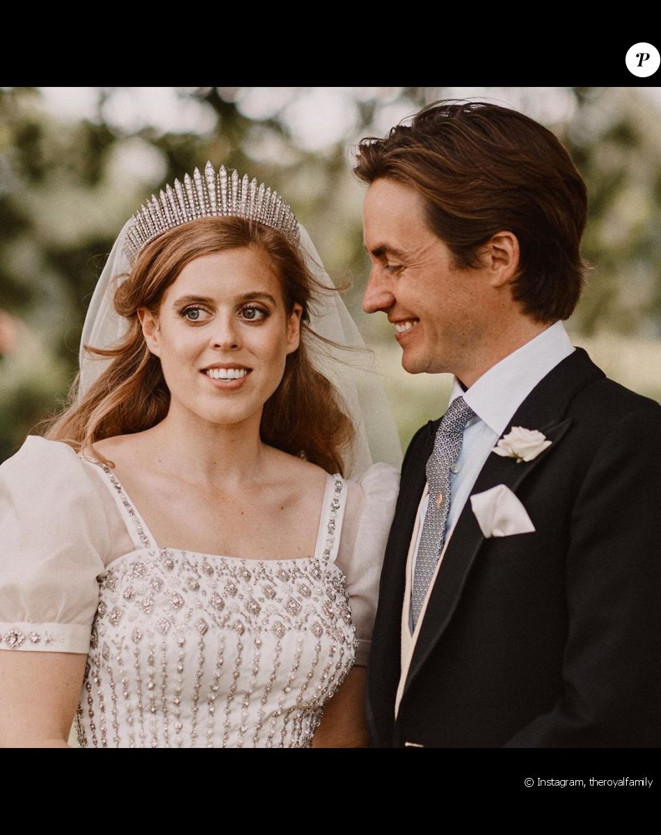 Mariage de la princesse Beatrice et Edoardo Mapelli Mozzi à Windsor, le 17 juillet 2020.