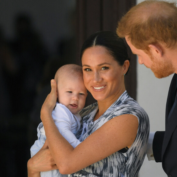 Le prince Harry, duc de Sussex, et Meghan Markle, duchesse de Sussex, avec leur fils Archie ont rencontré l'archevêque Desmond Tutu et sa femme à Cape Town, Afrique du Sud. Le 25 septembre 2019