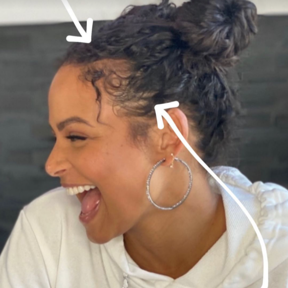 Christina Milian révèle qu'elle a souffert de perte de cheveux après la naissance de son deuxième enfant (et premier fils né de sa relation avec M. Pokora), Isaiah. Story Instagram du 11 août 2021.