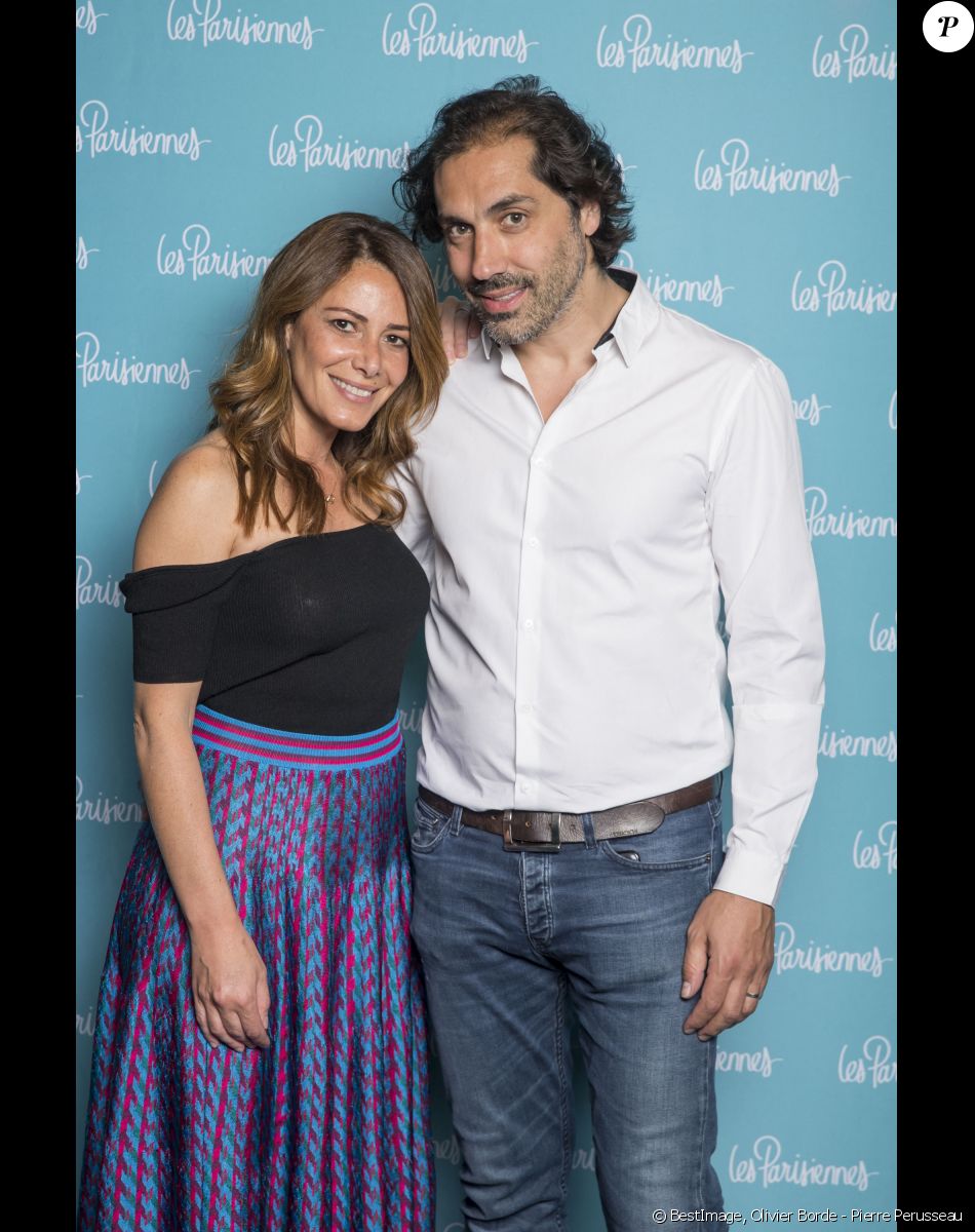 Exclusif - Elsa Fayer et son mari Zach Hanoun - Photocall de la première du spectacle "Les Parisiennes" aux Folies Bergères à Paris le 24 mai 2018. © Olivier Borde - Pierre Perusseau/Bestimage