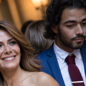 Elsa Fayer - Mariage d'Elsa Fayer et Zach Hanoun à la mairie du 16ème arrondissement de Paris le 20 septembre 2016. © Cyril Moreau / Bestimage