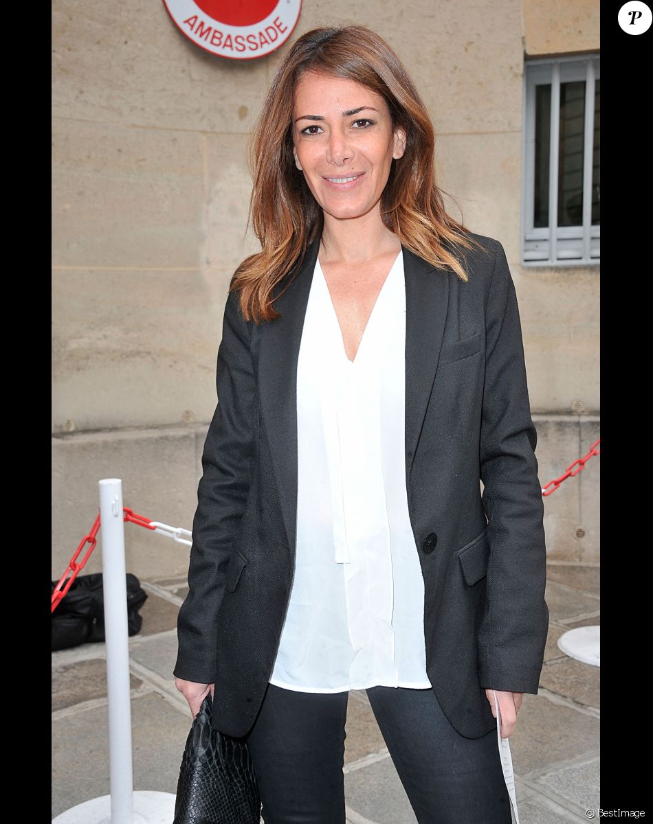 Elsa Fayer - Défilé de mode Haute-Couture Automne-Hiver 2013/2014 "Franck Sorbier" à l'ambassade de Suisse à Paris. Le 3 juillet 2013.