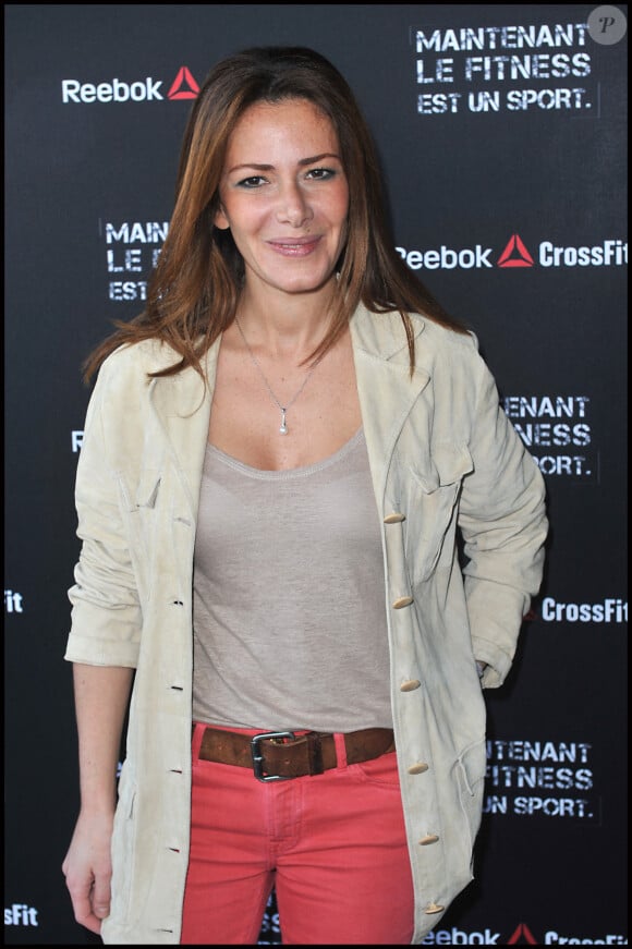 Elsa Fayer - Promotion du nouveau sport Crossfit par Reebok. Paris. Le 13 mars 2012.