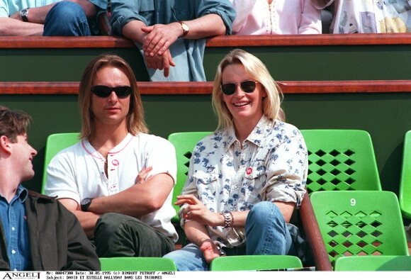 Archives - David Hallyday et Estelle Lefébure à Roland Garros en 1995