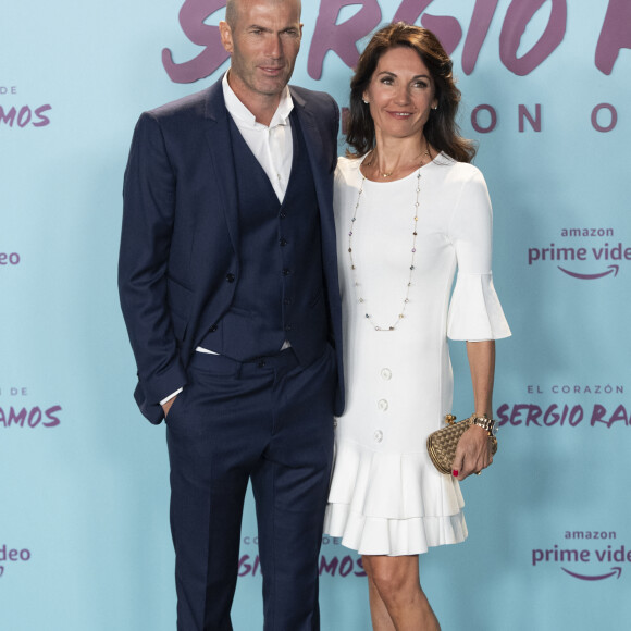 Zinedine Zidane et sa femme Véronique - Première du documentaire "Le coeur de Sergio Ramos" à Madrid le 10 septembre 2019.